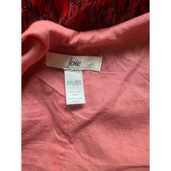 Joie Size XXL Orange Tea Rose Flowy Boho V-Neck Tiered Sleeveless Maxi Dress - Picture 3 of 16